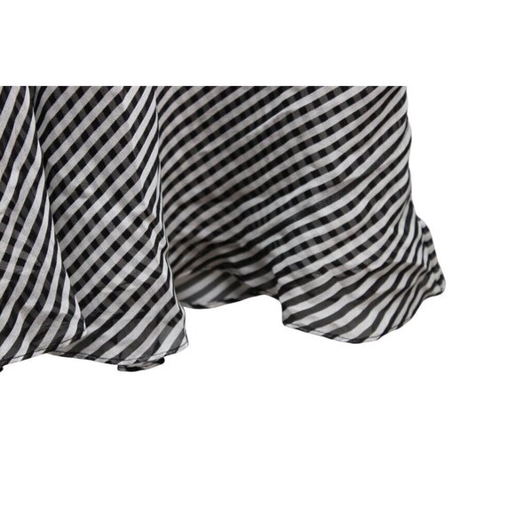 NWT Jones New York Midi Skirt Size 10 Gingham Plaid 100% Silk Flowy A-Line Chic - Picture 8 of 13